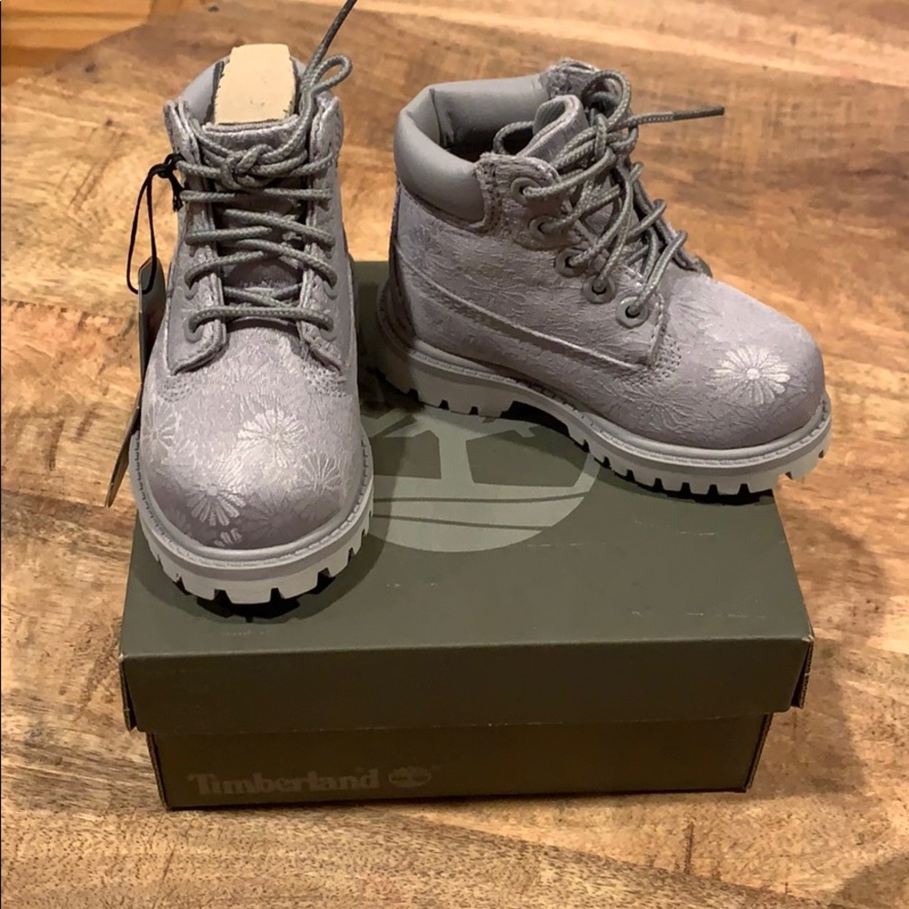 Timberland Toddler 6 in. Classic Boot Sleet floral